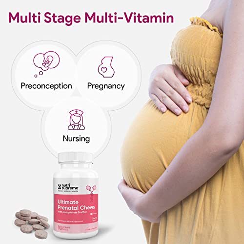 Nutri Supreme Prenatal Vitamin, Chewable Prenatal Vitamins for Women