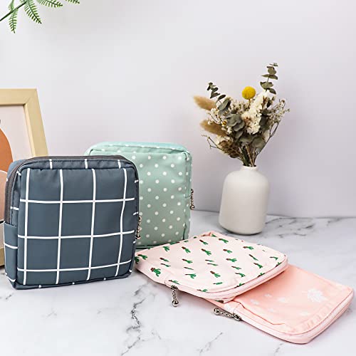 Sanitary Napkin Storage Bag,Portable Sanitary Napkin Storage Pouch Pack of 4 Reusable Menstrual Cup