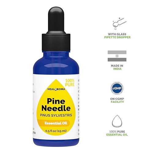 Pine Needle Essential Oil 15 ml - 0.5 oz - Pure & Natural - with Pipette Dropper