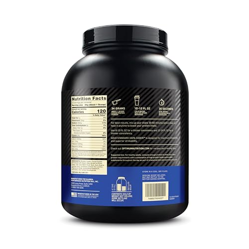 Optimum Nutrition Gold Standard 100% Casein Slow Digesting Protein Powder with Zinc