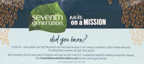 Seventh Generation Pantiliner Pads, Free & Clear, 50 Count