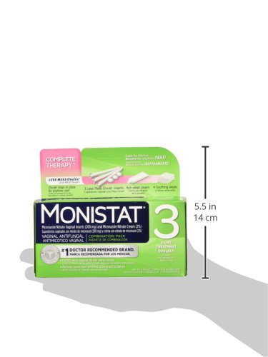 Monistat 3 Day Triple Action Combo Pack, Odorless, White