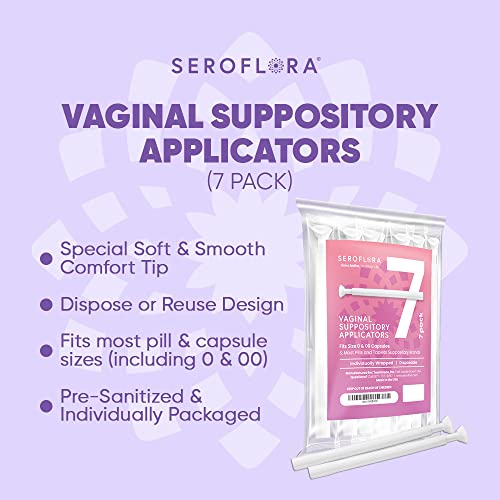 SEROVERA Seroflora Boric Acid Suppositories Applicators for Women, Individually Wrapped Pack of 7