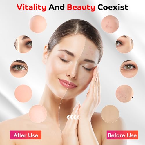 Devowellte Red Light Lamp for Face, 80 LEDs Red Light Lamp Height Free Adjustment Infrared Light