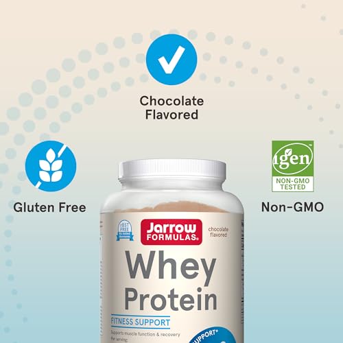 Jarrow Formulas Whey Protein With 18 g of Protein, 3.8 g of BCAAs, & Glutamine, Dietary