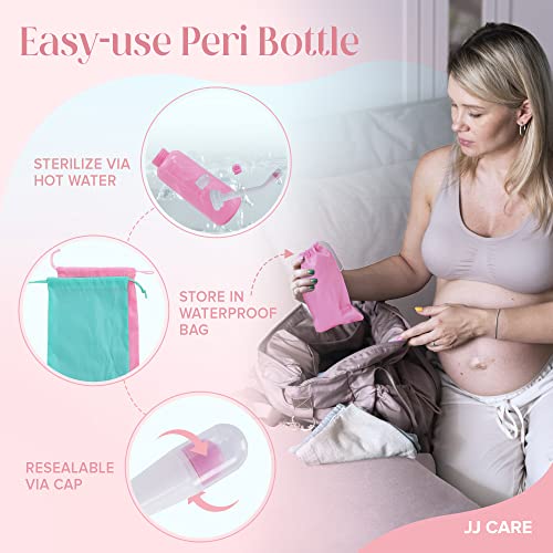 JJ CARE Peri Bottles - Pack of 2 Peri Bottles for Postpartum Care Kit, 500 ml Peri Bottles