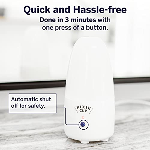 Pixie Menstrual Cup & Disc Steamer Sterilizer - Ranked 1 for The Best Steamer - Kills 99.9% of Germs