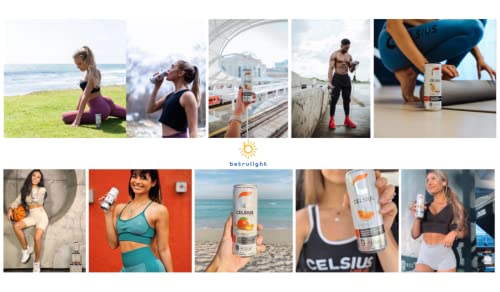 CELSIUS Energy Drink |Functional Essential Energy Drink Peach Vibe, Tropical and Arctic