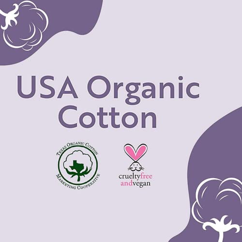 Claene Organic Cotton Cover Pads, Menstrual Large&Overnight Pads for Women, Unscented, Breathable
