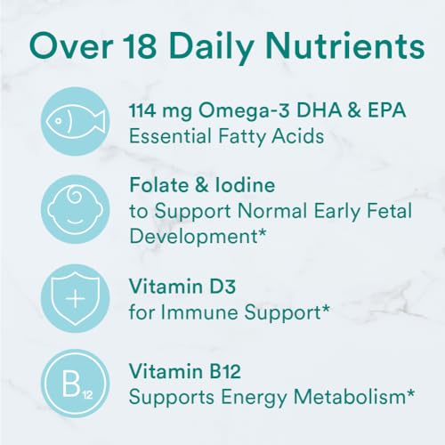 SmartyPants Prenatal Vitamins for Women, Multivitamin Gummies: Omega 3 Fish Oil (EPA/DHA)