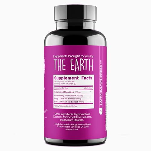 Happy Healthy Hippie Hormone Balance for Women - PMS Support Supplement & Menopause