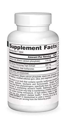 Source Naturals Red Clover Extract, 500 Mg Tablet, 30 Count