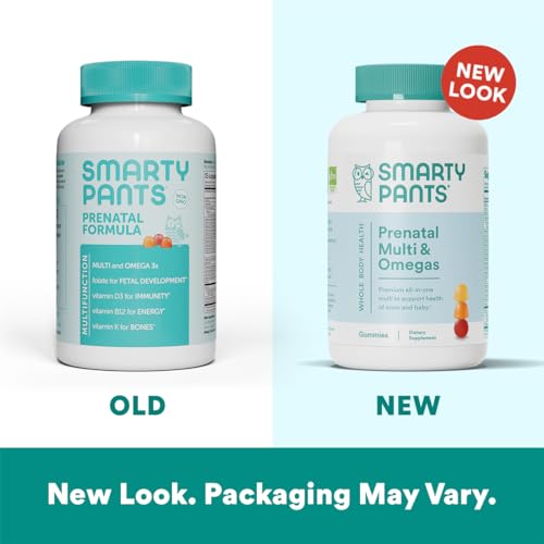 SmartyPants Prenatal Vitamins for Women, Multivitamin Gummies: Omega 3 Fish Oil (EPA/DHA)