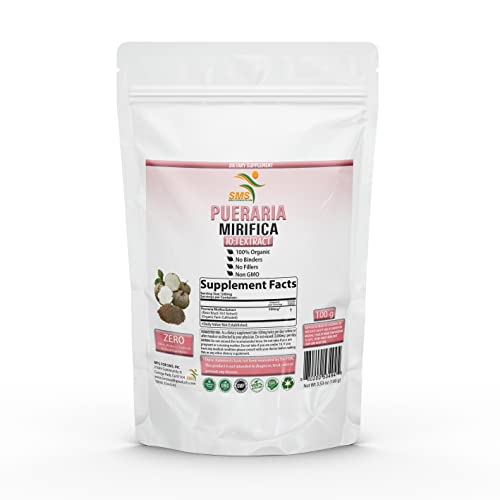 Pueraria Mirifica Natural Organic Herbal Kwao Krua Kao 10:1 Extract 100g Powder, Promotes Women's