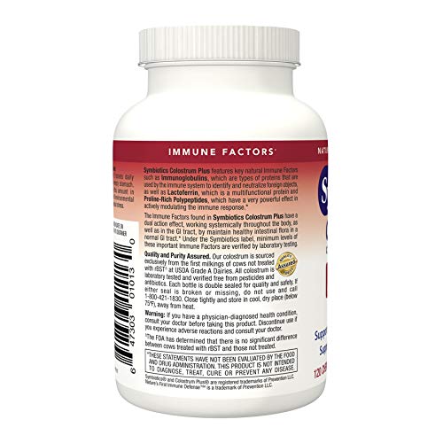 Symbiotics Colostrum 120ct Chewables Plus - Immunity Support for Adult & Kids