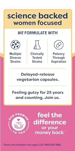 Renew Life Women's Probiotic Capsules, 50 Billion CFU Guaranteed, Supports Vaginal, Urinary