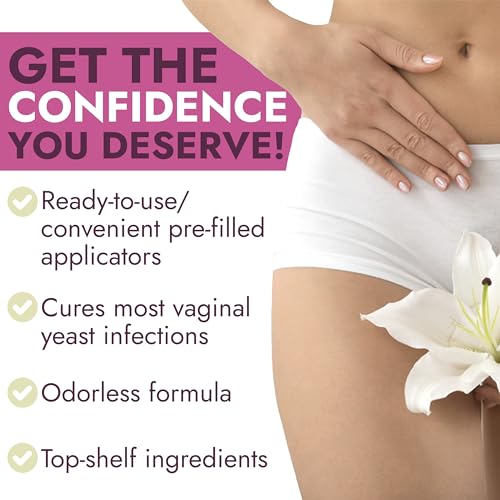 Yeast Infection Treatment for Women | 7 Pre-Filled Applicators w/ Borax | Antifungal Ointment