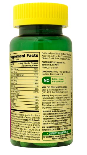 Spring Valley Multimineral Prenatal Multivitamin Tablets Dietary Supplement