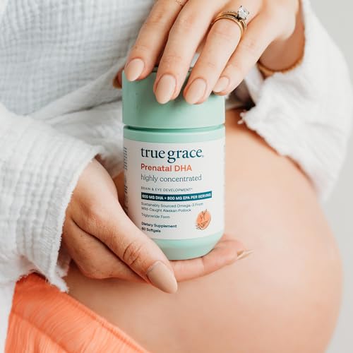 True Grace Prenatal DHA - 60 Softgels - 1400mg of DHA & EPA - for Pre-Conception, Pregnancy