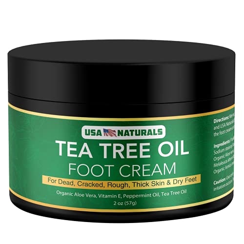 Tea Tree Oil Foot Cream For Dry Cracked Heels Repair - Natural Foot Cream For Dry Cracke