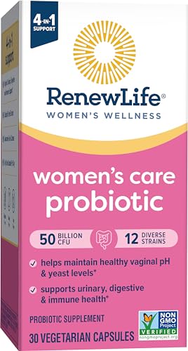 Renew Life Women's Probiotic Capsules, 50 Billion CFU Guaranteed, Supports Vaginal, Urinary