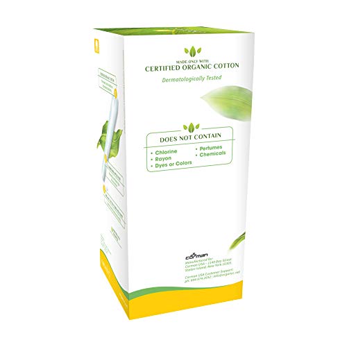 ORGANYC Hypoallergenic 100% Organic Cotton Internal Tampons with Applicator, REGULAR, 16-count