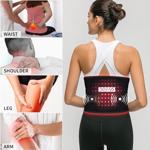 TUOYR Cordless Red Light Therapy Belt for Back Pain Relief with 10000mAH Power Bank
