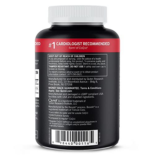 Qunol CoQ10 100mg Softgels, Ultra CoQ10 100mg, 3x Better Absorption, Antioxidant