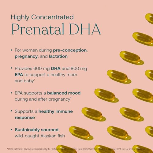 True Grace Prenatal DHA - 60 Softgels - 1400mg of DHA & EPA - for Pre-Conception, Pregnancy