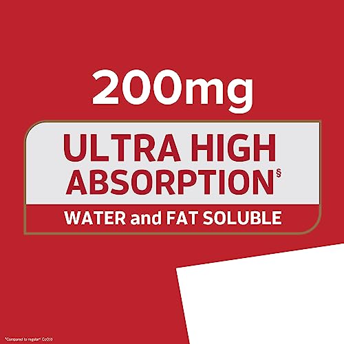 Qunol CoQ10 200mg Softgels, Ultra CoQ10 - Ultra High Absorption Coenzyme Q10 Supplem