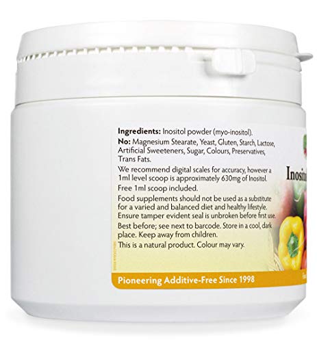 Inositol (Myo-Inositol) Powder 300g, Also Called Vitamin B8, High Absorption, Vegan