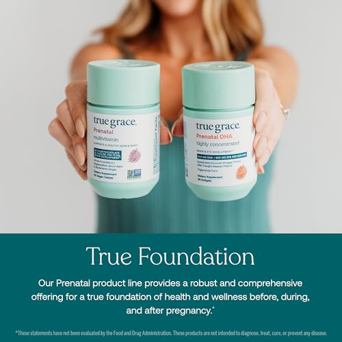 True Grace Prenatal DHA - 60 Softgels - 1400mg of DHA & EPA - for Pre-Conception, Pregnancy