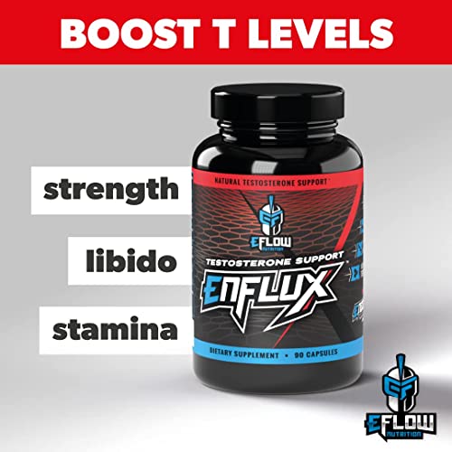 eFlow Nutrition Enflux Natural T Support with KSM-66 Ashwagandha - Supplement