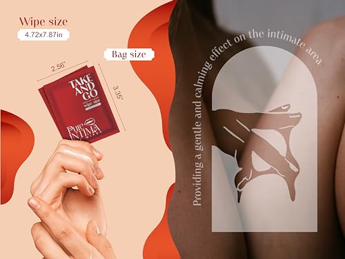 Feminine Wipes - Flushable Wet Wipes - Individually Wrapped 40 Units - pH Balanced- Alcohol-Free