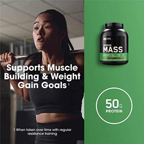 Optimum Nutrition Serious Mass, Weight Gainer Protein Powder, Chocolate, 6 Pound