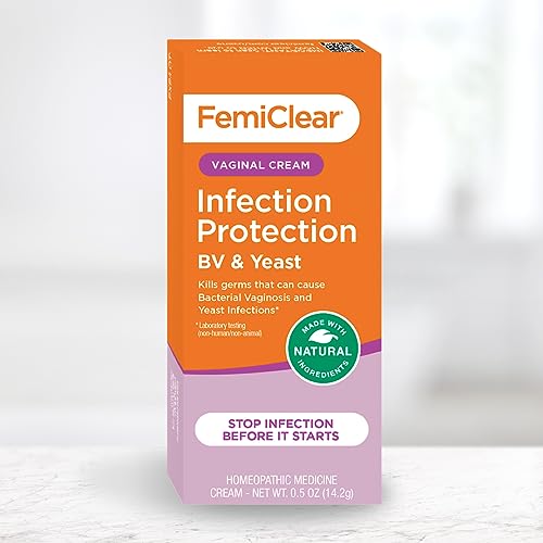 FemiClear BV & Yeast Infection Protection Vaginal Cream, Made with Natural Ingredients