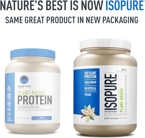 Isopure Vanilla Vegan Protein Powder, with Monk Fruit Sweetener & Amino Acids, Post Work