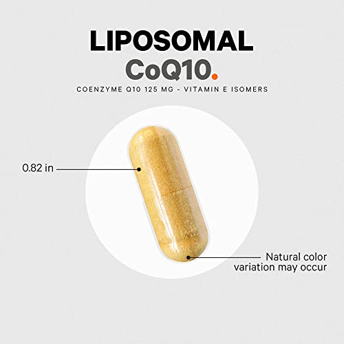 Codeage Liposomal CoQ10 Supplement - Vitamin E Isomers Tocopherols - 125mg Coenzy