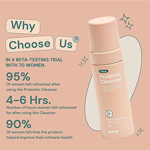 Ease - Probiotic Cleanser, Intimate Foaming Feminine Wash, Gentle Feminine Care Formula
