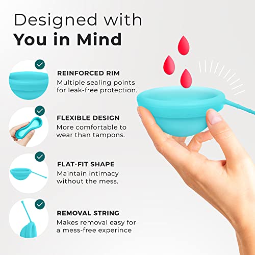 EcoBlossom Reusable Menstrual Disc with Removal String - The Most Reliable Medical Grade Silicone