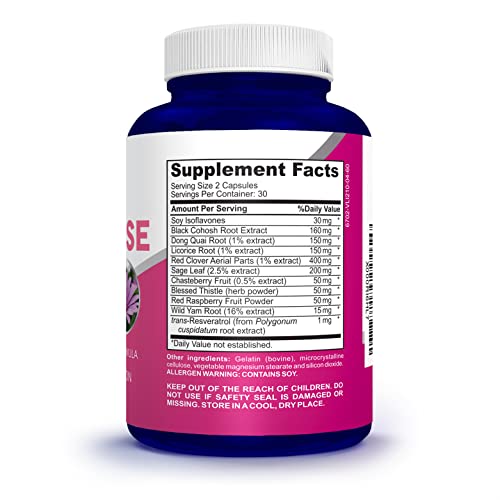 NusaPure Menopause Complex : Black Cohosh and Herbal Ingredients - 60 Capsules