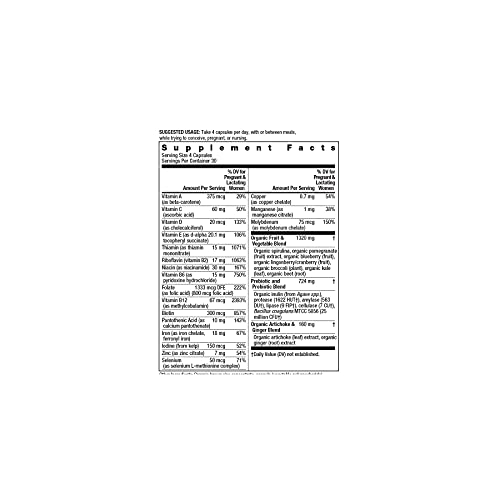 Rainbow Light Prenatal Multivitamin, Immune Support, 120 Capsules (Package May Vary)