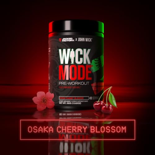 Jacked Factory X John Wick - Wick Mode Pre Workout Powder - Intense Energy, Battle-Rea