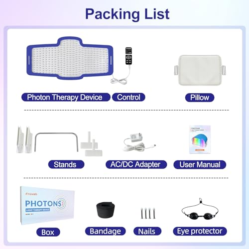 Frovab 7 in 1 Colors LED Light Therapy Mask, Red & Blue Face Mask Light Therapy, Portable & Flexiable