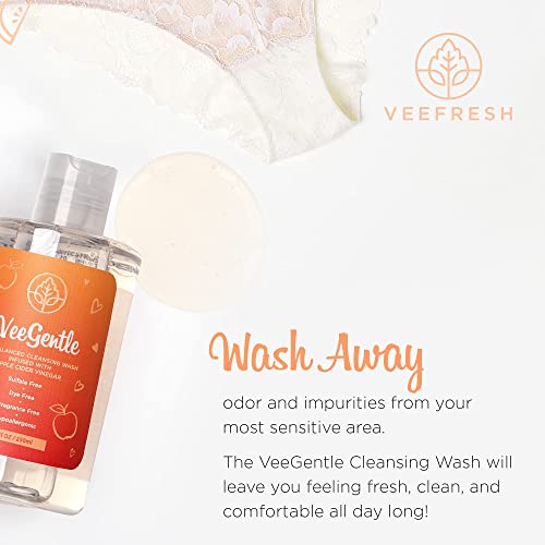 VeeFresh - VeeGentle Feminine Wash pH Balance for Women Wash with Apple Cider Vinegar