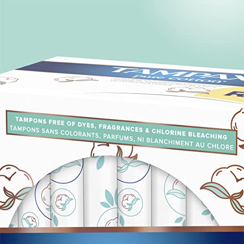 TAMPAX Pure 100% Organic Cotton Core Super Absorbency Tampons - 24 ct