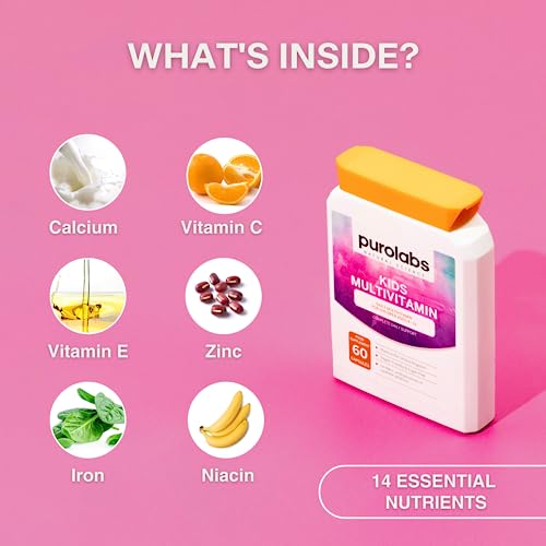 Kids Vitamins - Multivitamin for Kids with Calcium, Zinc, Iron, Vitamin C, B12, D3 and More
