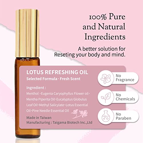 Don Du Ciel Organic and Kid-Friendly Lotus Essential Oil Blend Roll On for Stress Relief and Itch Relief