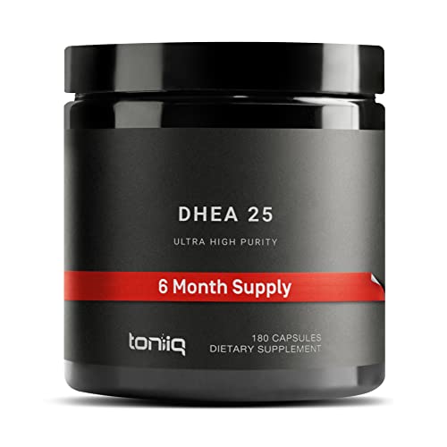 Toniiq Ultra High Strength DHEA Capsules - DHEA for Men and Ladies - 25mg Micronized 