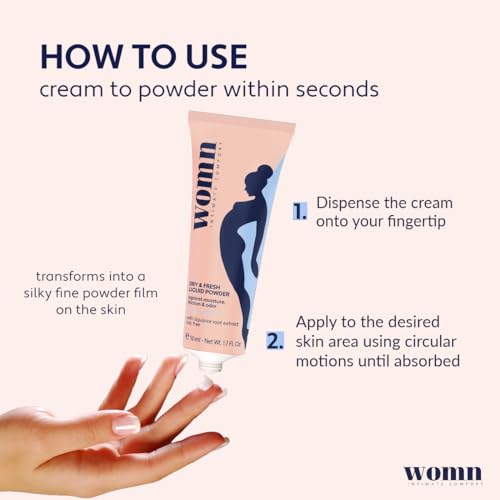 womn Intimate Comfort DRY & FRESH LIQUID POWDER – talc-free liquid body powder against moisture